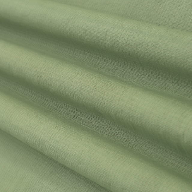 Tea Green Kota Check Plain Fabric