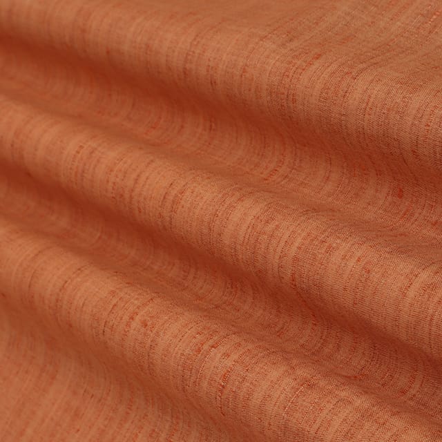Peach mahi Silk Plain Fabric