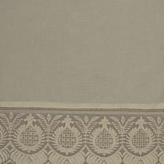 Off White Kora Cotton Threadwork Flora Sequin l Embroidery Plazo Fabric