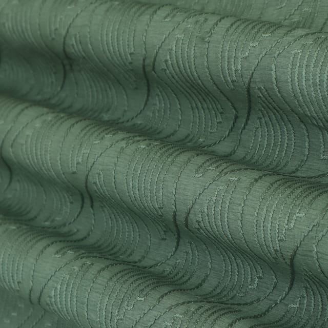 Mint Green Nokia Silk Embroidery Fabric