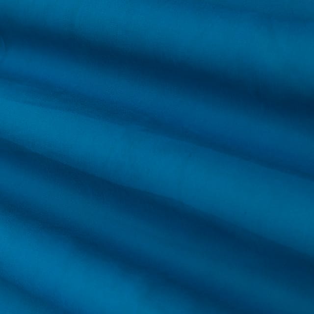 Teal Blue Pure Georgette Fabric