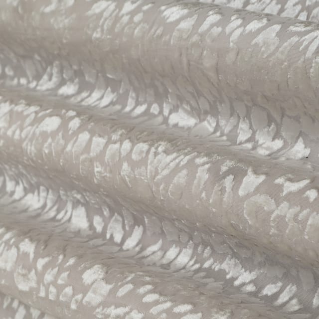 Pearl White Brasso Velvet Fabric