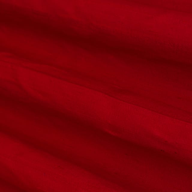 Blood Red Raw SIlk Fabric 100gm