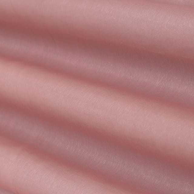 Baby Pink Noil Silk Foil Fabric