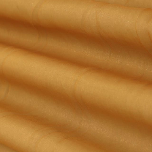 Caramel Brown Noil Silk Fabric