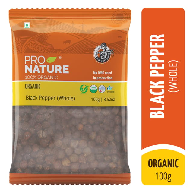 Organic Black Pepper (Whole) 100g