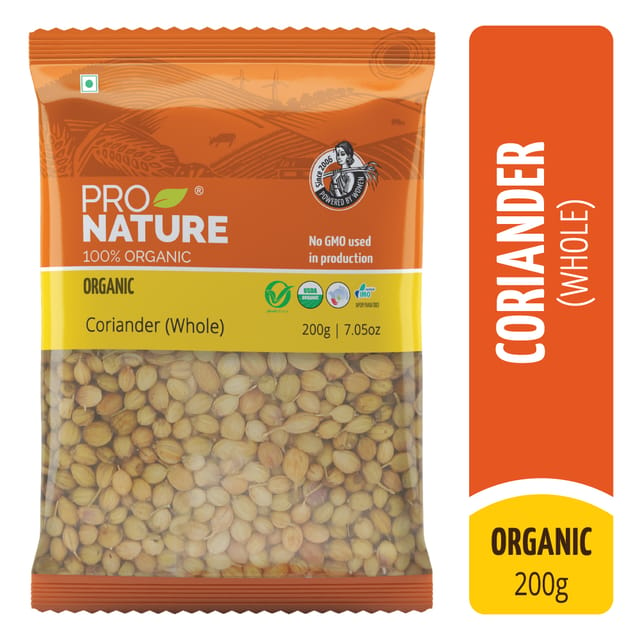 Organic Coriander (Whole, Dhaniya Sabut) 200g