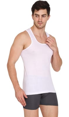 Rs 63/Piece-STARLUCK Cotton U-Neck Rib Vest for Men Set of 10