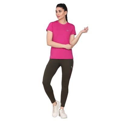 Rs 206/Piece-Gypsum Women's Sports Tees Pink - Set of 4