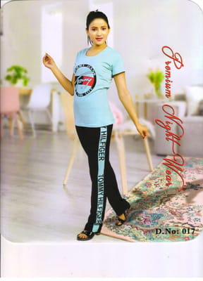Rs 588/Piece - Sifti Sales Shinkar Half Sleeves Printed Night Suit for Women for m size Set Of 3