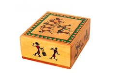 Wooden Decorative Warli Hand Painted Box