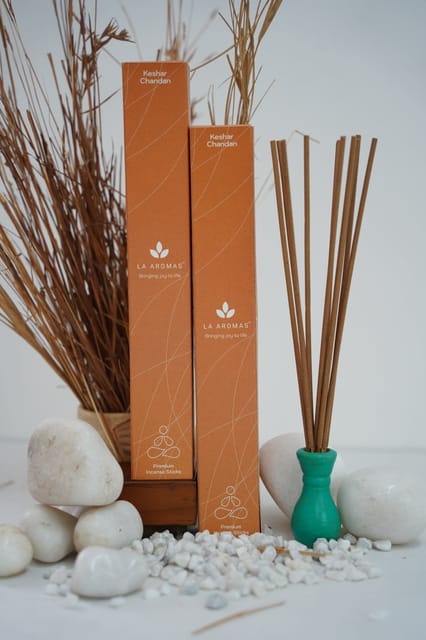 Keshar Chandan Incense Sticks – 1 Pc - 60 Sticks