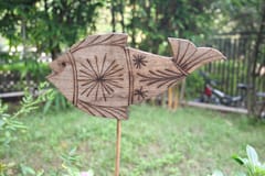 Wooden Garden stick - Fish (30 Inches) - 1 No.