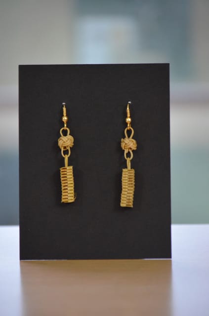 Knot-Square Bamboo Earrings