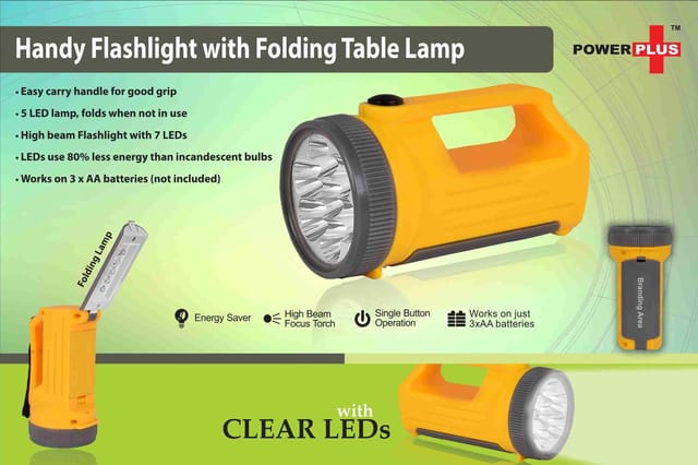 Handy Flashlight With Folding Table Lamp