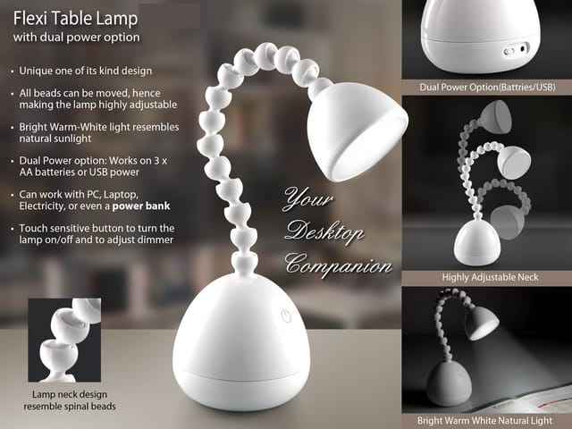 Flexi Desk Lamp (With Dual Power Option)