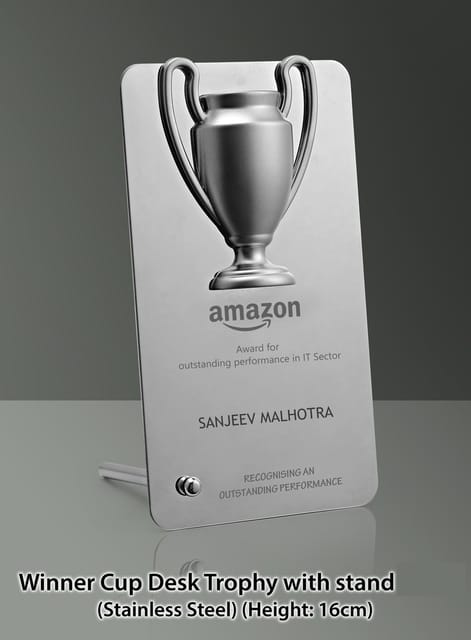 SS Winner Cup Desk Trophy With Stand (In Gift Box)