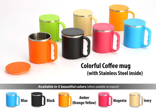 Colorful SS Coffee Mug (With Box)