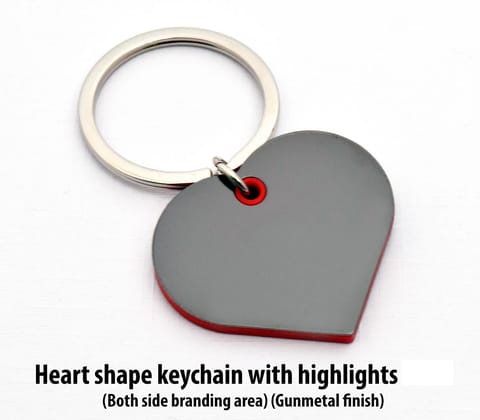 Heart Shape Keychain With Highlights