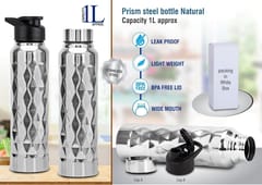 Prism Steel Bottle Natural | Capacity 1L Approx