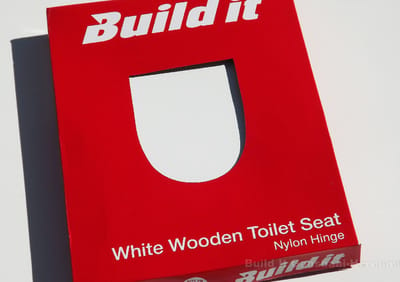 Wooden Toilet Seat White - Nylon Hinges