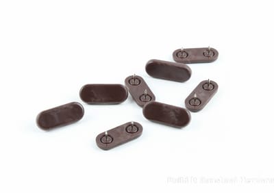 Glides Plastic & Nail Brown Rect. 18mm x 44mm P8