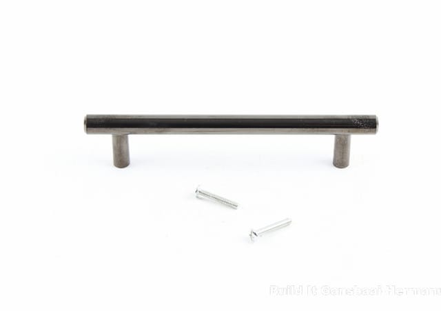 Handle Bar Mild Steel Black Nickel 128mm
