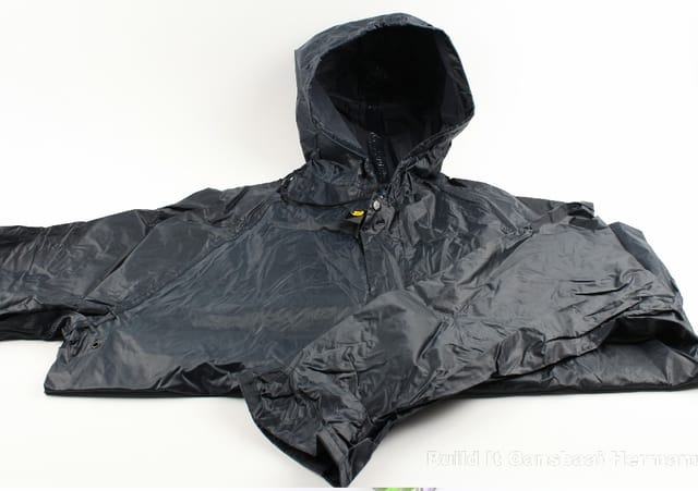 Rain Suit Rubberised Navy 2 Piece C/W Hood