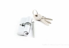 Lock Cylinder Double Chrome Plated 66mm BI