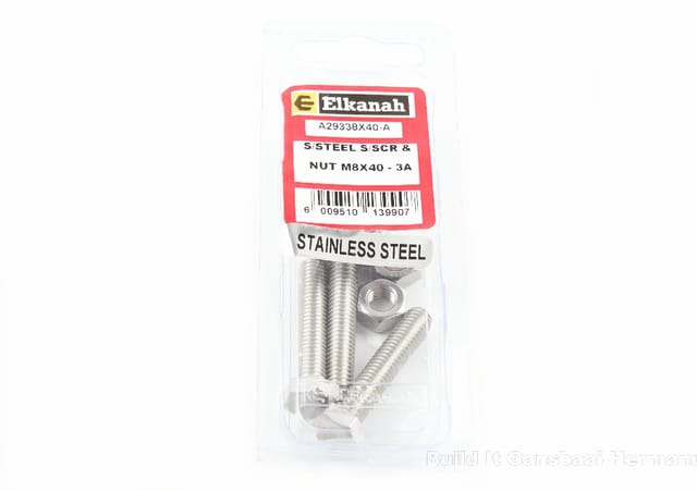 Set Screw Stainless Steel 8mm x 40mm (3)