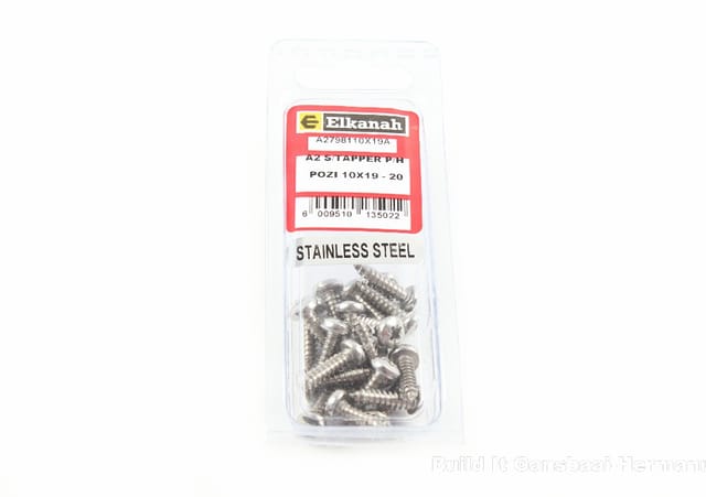 Screw Self Tapper Stainless Steel & Pozi 10mm x 19mm (20)