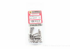 M/Screw & Nut C/Head Stainless Steel 4mm x 20mm (12)