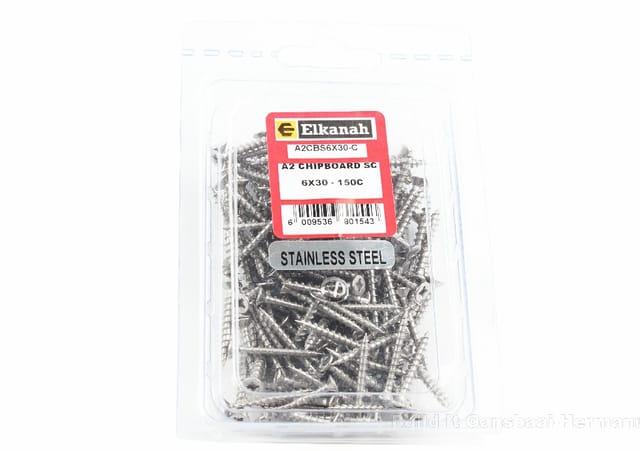 Chipboard Screw S/Steel 6mm x 30mm (150)