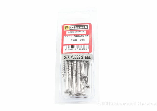 Chipboard Screw S/Steel 10mm x 60mm (20)