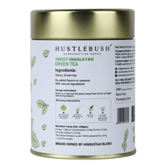 Hustlebush Sweet Himalayan Green Tea Sweet in Taste, Loaded with Antioxidants Detox Tea Made with 100% Whole Leaf 50g loose Leaf