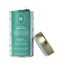 Hustlebush Tulsi And Mint Green Tea Loose 50Gm Tin