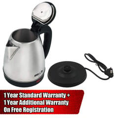 iBELL SEK15L Premium 1.5 Litre Stainless Steel Electric Kettle,1500W Auto Cut-Off Feature,Silver with Black