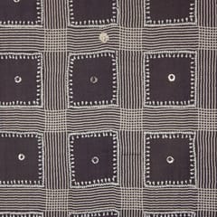 Grey Colour / Cotton Suit Piece / Chikankari Embroidery