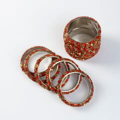 Hyderabad Lac Bangles / Red Colour HLB11019_1
