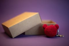 Handmade Crochet Key Ring/Bag Charm - Teddy (Pack Of 2)