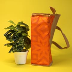 Ladies Carry Bag | Burlap Jute | Orange | Reusable & Eco-friendly