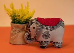 Madhubani Table Accent - Elephant (Pack Of 2)