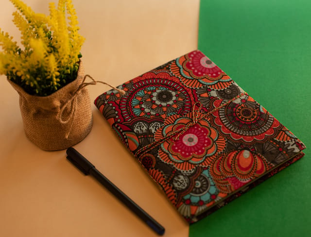 Maroon Printed Handmade Diary