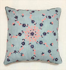 Hand Embroider / Cushion Cover / Grey