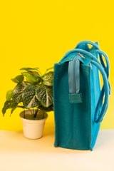 Navvar Jute Hand Bag | Blue | Handcrafted |  Reusable and biodegradable JL0026