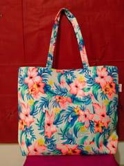 Flower Print Market Bag