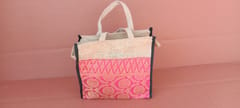 Ladies Jute Carry Bag | Pink | Pack of 2