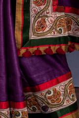 Purple Tusser Silk Saree - SAR570AEKG280920