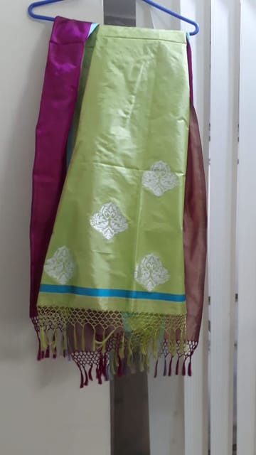 Green Banarasi Silk Handloom Dupatta
