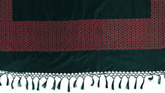 Silk/Silk Handloom Plain Kadwa Border Dupatta.-DUP-012.